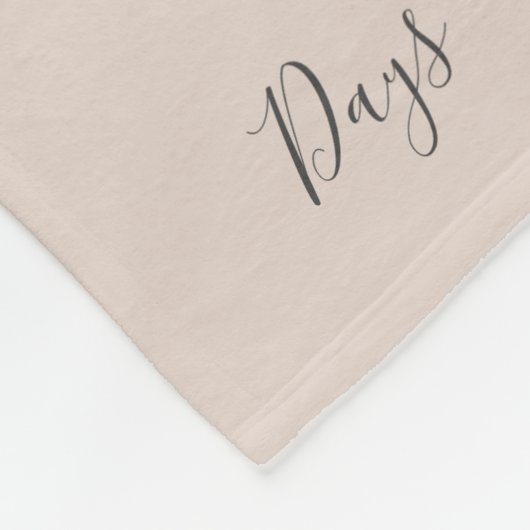 Baby Milestone Blush White Rose Bloembrief Fleece Deken (Hoek)