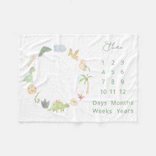 Baby Milestone Dinosaurussen Genderneutrale Waterv Fleece Deken