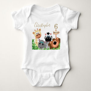 Baby Milestone Editable Month Specialized Zoo Romper