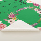 Baby Milestone Gepersonaliseerde Naam Douche Meisj Sherpa Deken (3/4)