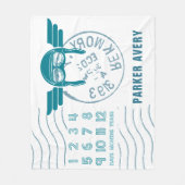 Baby Milestone-vliegtuig Fleece Deken (Voorkant)