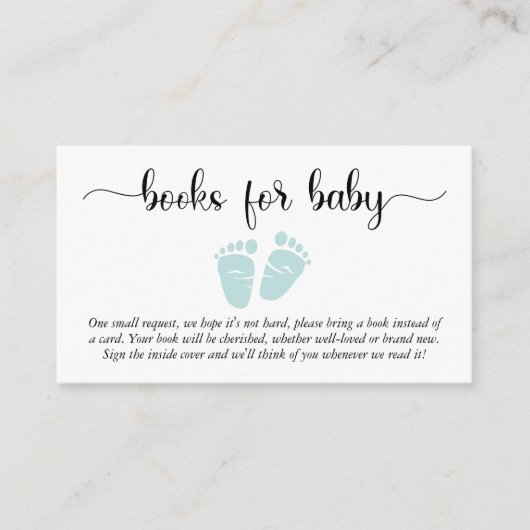 Baby miniboeken voor Baby shower Informatiekaartje (Voorkant)