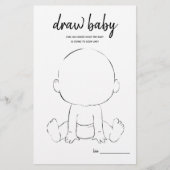 Baby minimalistisch Baby shower gamen tekenen (Voorkant)