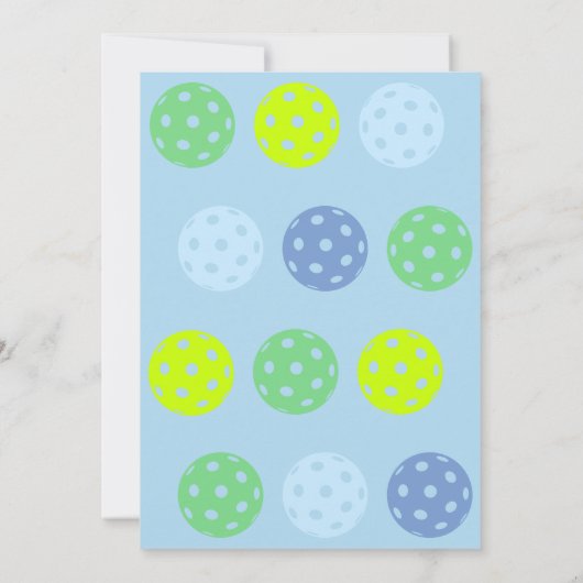 Baby Mint Green Crawl Walk Pickleball 1e Verjaarda Kaart (Achterkant)