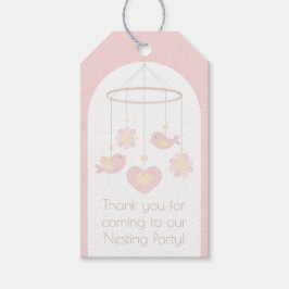Baby Mobiel Nesting Party Favor Tag Cadeaulabel