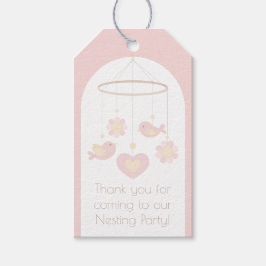 Baby Mobiel Nesting Party Favor Tag Cadeaulabel (Voorkant)