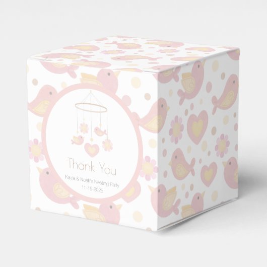 Baby Mobiele Nestfeest Cadeau Doos Bedankdoosjes (Voorkant Zijde)