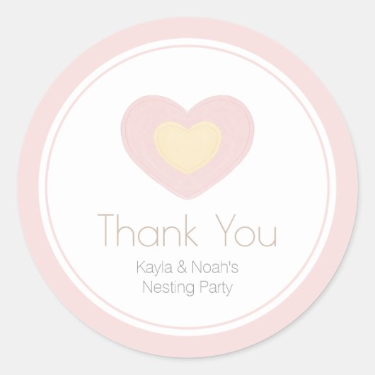 Baby Mobiele Nesting Feestje Ronde Sticker (Voorkant)