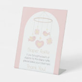 Baby Mobile Diaper Raffle Reclamebord Met Voetstuk (Voorkant)