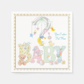 Baby Mobile Gender Reveal Paper Party servetten (Voorkant)