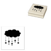 Baby Mobile Stars en Cloud Art Stamp Rubberstempel (Gestempeld)