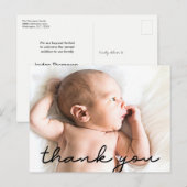 Baby Mod Baby Naam en Fotogeboorte Briefkaart (Voorkant / Achterkant)