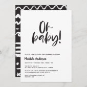 Baby, modern zwart en wit (Voorkant / Achterkant)