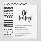 Baby, modern zwart en wit (Voorkant / Achterkant)