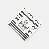 Baby, modern zwart en wit servet (Hoek)