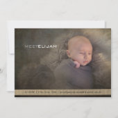 Baby Moderne genderneutrale Aankondiging (Voorkant)