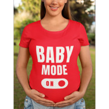 Baby Modus - Zwangerschapsaankondiging - Rode T-sh
