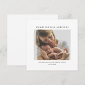 Baby Moeder Foto Geboorte Aankondiging (Voorkant / Achterkant)