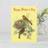 Baby Moederdag nestvogels Feestdagenkaart (Staand voorkant)