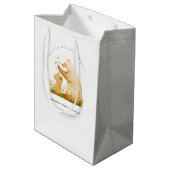 Baby Mom Bearly Wait Bloemneutraal Baby shower Medium Cadeauzakje (Achterkant Gekanteld)