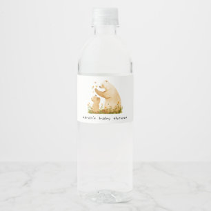 Baby Mom Bearly Wait Bloemneutraal Baby shower Waterfles Etiket