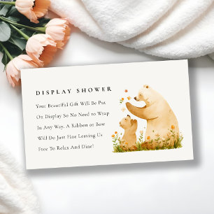 Baby Mom Beer Neutal Baby shower Display Douche Informatiekaartje