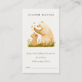 Baby Mom Beer Neutal Baby shower Luier Raffle Informatiekaartje (Voorkant)