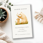 Baby Mom Beer Neutal Baby shower Luier Raffle Informatiekaartje