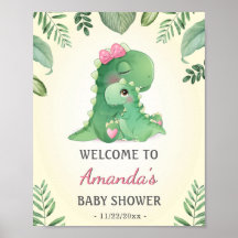 Baby Momma Dinosaurs Roze babymeisje Welkom