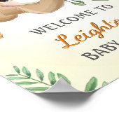 Baby Momma Sloth Wild Baby shower Sprinkle Welkom Poster (Hoek)