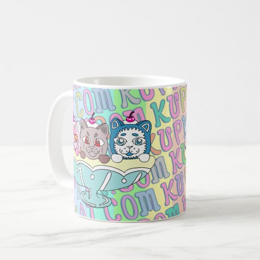 Baby Momo, Coco and Biru Koffiemok (Voorkant links)