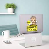 Baby Monkey Baby Aan boord Auto Sticker (Laptop op bureau)