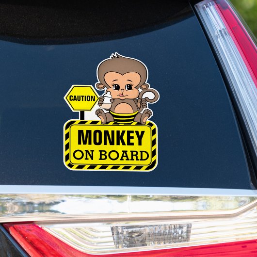 Baby Monkey Baby Aan boord Auto Sticker