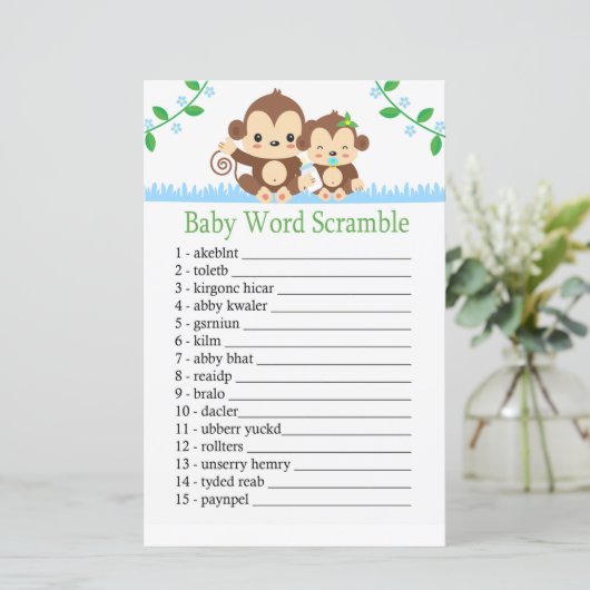 Baby Monkey Baby word scramble game (Staand voorkant)