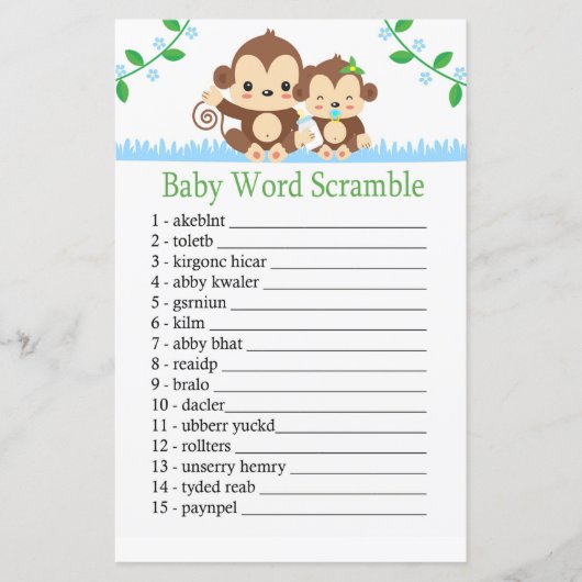 Baby Monkey Baby word scramble game (Voorkant)