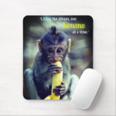 Baby Monkey eet banaan Muismat (Met muis)