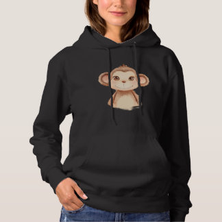 Baby Monkey Infant Watercolor Hoodie