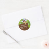 Baby Monkey Oerwoud Safari Baby shower Sticker (Envelop)