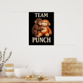 Baby Monkey Punch Crochet Pattern Cute Amigurumi Poster (Keuken)