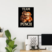 Baby Monkey Punch Crochet Pattern Cute Amigurumi Poster (Thuiskantoor)