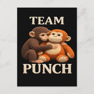 Baby Monkey Punch Haakpatroon Cute Amigurumi Briefkaart