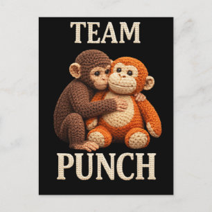 Baby Monkey Punch Haakpatroon Cute Amigurumi Briefkaart