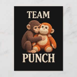 Baby Monkey Punch Haakpatroon Cute Amigurumi Feestdagenkaart