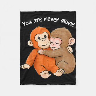 Baby monkey punch je bent niet alleen fleece deken