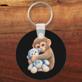 Baby Monkey Punch Knuffel Autism Sleutelhanger (Voorkant)