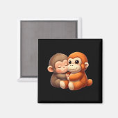 Baby Monkey Punch Team Punch Schattige Aap Stomp Magneet (Voorkant / Achterkant)