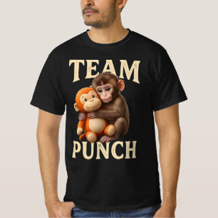 Baby Monkey Punch Team Schattige Geredde Macaque T-shirt