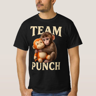 Baby Monkey Punch Team | Schattige Geredde Macaque T-shirt