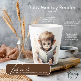 Baby Monkey Reader Latte Mok