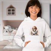 Baby Monkey Reader Meisje Pullover Hoodie